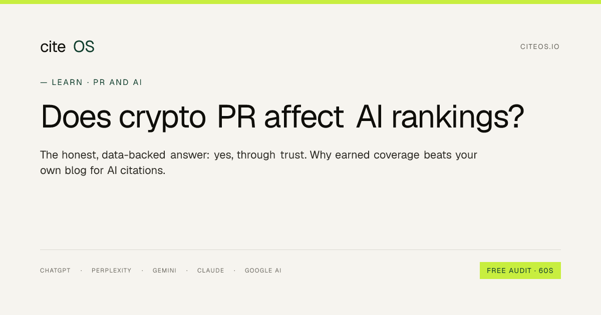 Does crypto PR affect AI rankings?