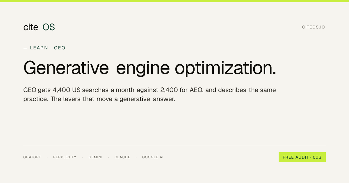 Generative engine optimization