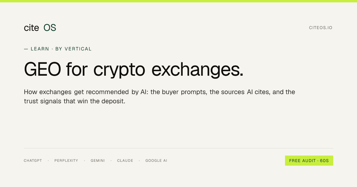 GEO for crypto exchanges