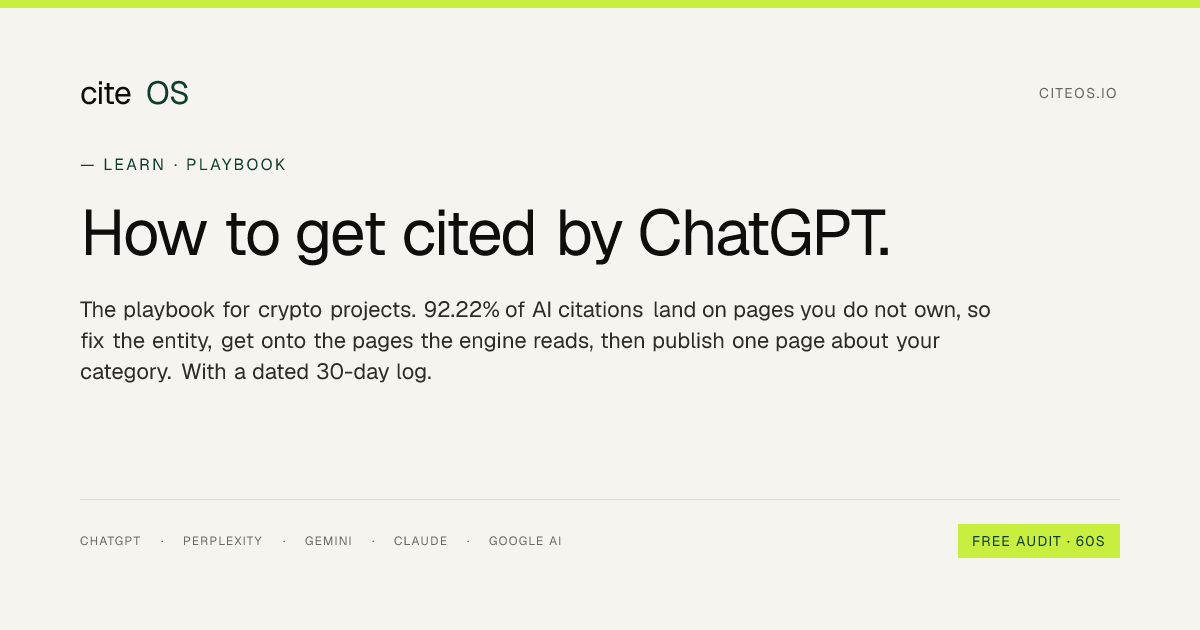 How to get cited by ChatGPT: a crypto playbook